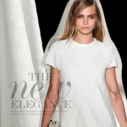 Milky-dimensional four jacquard brocade fabric fashion style clothes dress jacquard fabric wholesale polyester fabric cloth