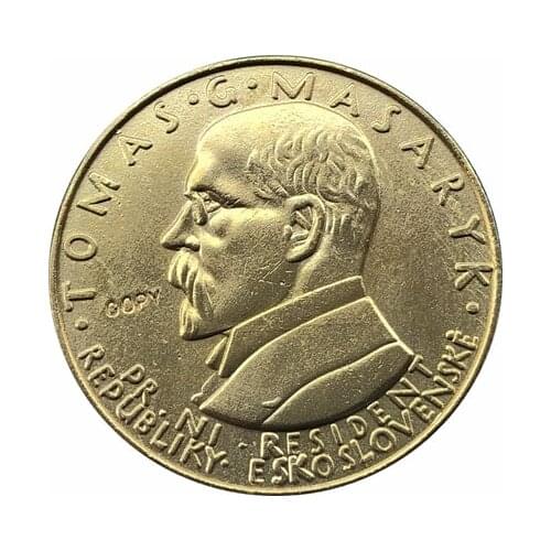 1920 Czechoslovakia 5 Sokol coins copy 36.32MM