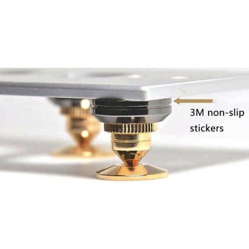 4Set Shockproof Speaker Spike Golden Cone Base Pads for audio Amplifier Kit X3UB
