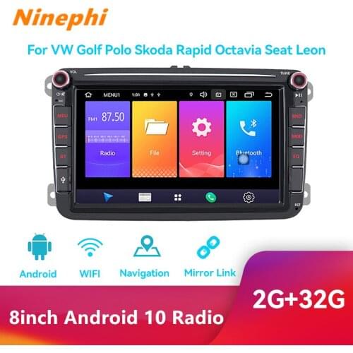 7" Android 9.0 2 Din Car Radio GPS Autoradio 2Din Audio Player Car Bluetooth Stereo Mp5 Wifi For Vw Passat B5 B6 Golf 5 6 Mk4