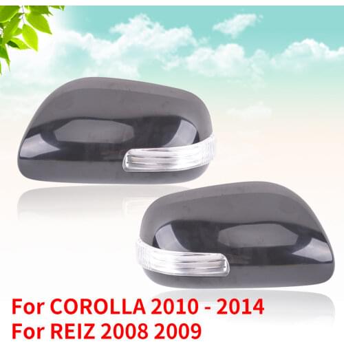CAPQX 2PCS For COROLLA 2010 11 12 13 2014 REIZ 2008 2009 Rear View Rearview Mirror Cover & Turn Signal Side Light 87915-02915