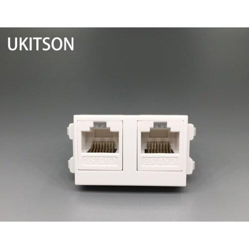 Two Ports CAT5E RJ45 Modules LAN Network Slot 5e T568A/8 Connector Plug