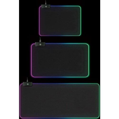 RGB Illuminate Gaming Mouse Pad 7 LED Light Modes Adjustable Laptop Mousepad