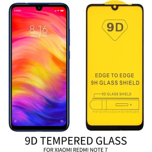25 PCS 9D Full Cover Curved Tempered Glass For Xiaomi 9 9SE Redmi Note 7 5 6 Pro Redmi K30 Note8T