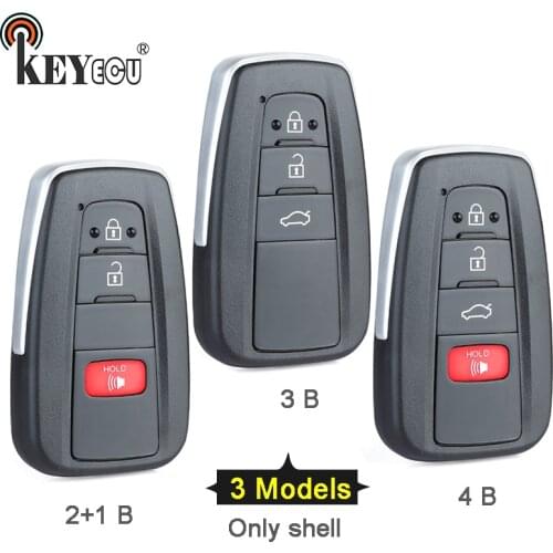 KEYECU for Toyota Avalon Camry C-HR RAV4 Prius Replacement Smart Remote Car Key Shell Case Fob 3 /2+1/3+1 4 Button