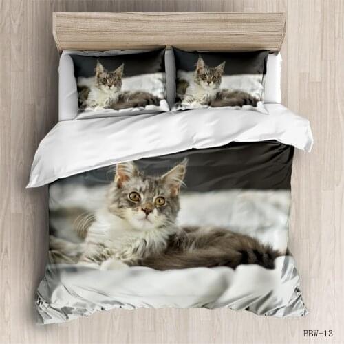 Duvet Cover Sets Plant Leaf Cute Pet Dog Cat Kawaii Animal Bedding Set for Kids Adults Bed Cover 3d Quilt Bedclothes 2/3PCS