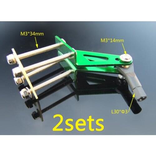 Control Horn Ball and Roller Link Combo Aluminum Alloy Control Horn with 4 Screws for gasoline airplane 50cc-160cc