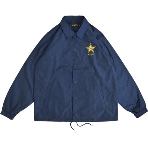 Unisex Former Soviet Union skateboard coach thin jacket USSR memory Style Casual Coat Russian Old Time fashion Clothing