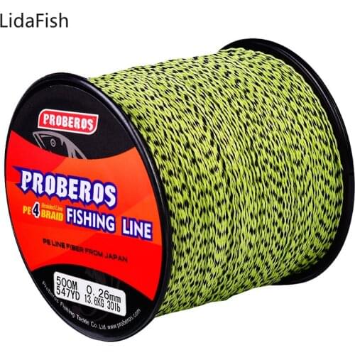 Lidafish Multifilament PE Line 500M 4 Strands Braided Fishing Line Super Strong Carp Fishing Wire 6 -100LB