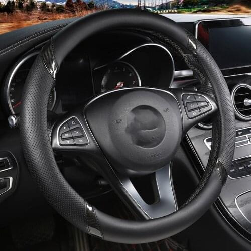 Soft Braid on Car Steering Wheel Cover For 37 - 38 CM 14.5"-15" Anti-slip Inner Ring M Size Steering-Wheel Car Styling Carpet