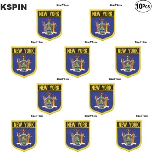 U.S.A New York Flag Embroidery Patches Iron on Saw on Transfer patches Sewing Applications for Clothes in Home&Garden