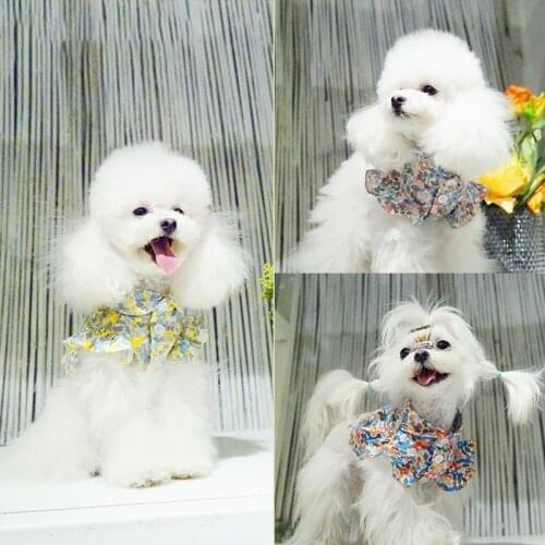 Floral Dog Clothes Cotton Dog Shirt Ruffle Dogs Clothes For Small Dogs Girl Brand Chihuahua Pomeranian Puppy Skirt Outfit Perro