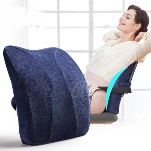 Memory Foam Seat Pillow Car Chair Back Cushion Pad Waist Spine Coccyx Protect Orthopedic For Lumbar Disease