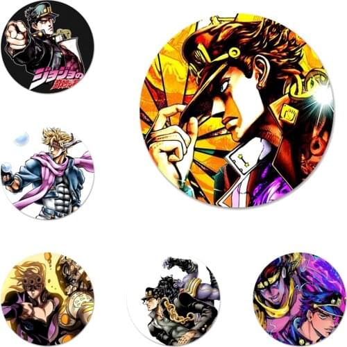 JoJos Bizarre Adventure JoJo Anime Badge Brooch Pin Accessories For Clothes Backpack Decoration gift 58mm