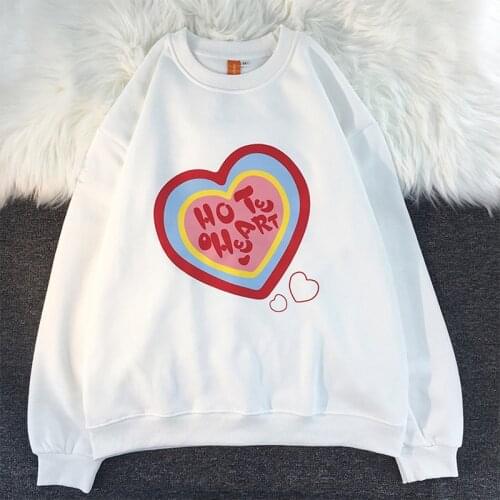 Oversized Hoodie Women Casual Loose Sweatshirt Spring Autumn Long Sleeve Pullovers Ladies Streetwear Heart-Broken Love