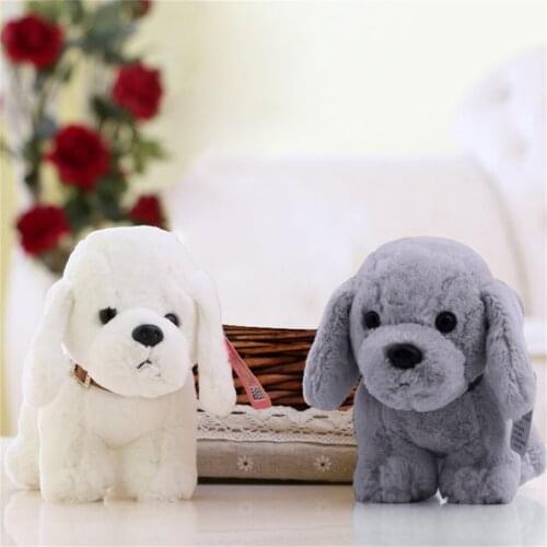 Realistic Teddy Dog Lucky Pet Dog Toy Cute Robotic Pet Handmade Realistic Figure Toy Dog Plush Stuffed Anim plush doll For Kids
