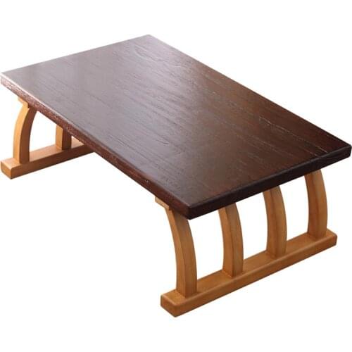 Solid wood bay window desk stable durable tatami coffee table Japanese style balcony beautiful minimalist tablo