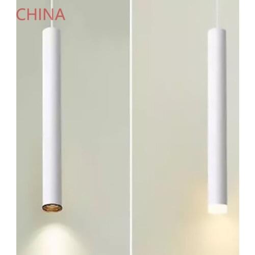 Cilinder Dimbare Led Hanglampen Lange Buis Lampen Eetkamer Winkel Bar Decoratie Koord Hanger Lamp Achtergrond Muur Verlichting