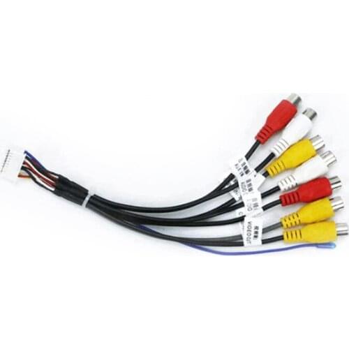 Universele Auto Stereo Radio Rca Uitgang Draad Aux-In Adapter Microfoon Video Output/Input Audio