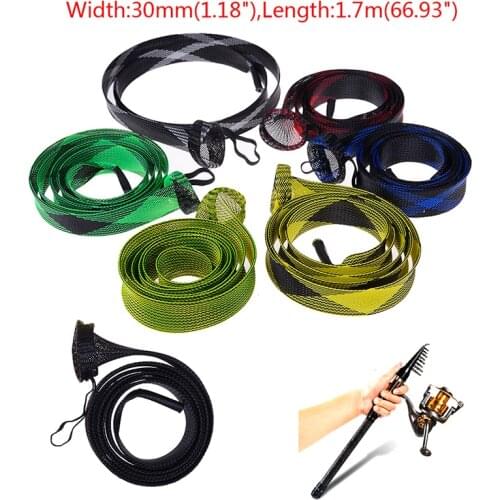 High Elastic Nylon Fishing Rod Protection Bag Rod Telescopic Pole Bag Cover Multicolor Rope Bags Sock Glove Protector Bag