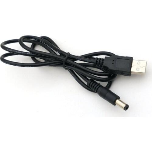 1pcs 100cm Cable USB 2.0 A into 5.5mm to 2.1mm/2.5mm Barrel Connector Jack DC Power Charger