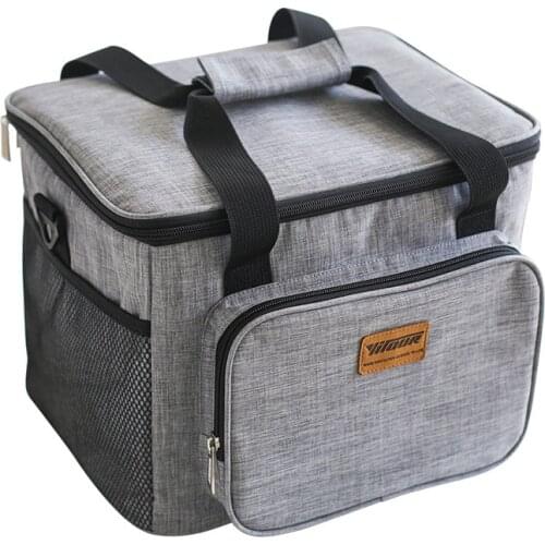 17L portable cooler bag thermal lunch picnic box meal insulated delivery bag drinks cans cool ice pack vehicle insulation bag