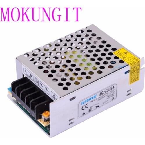 Fast shipping 50pcs Adapter AC110/220V to LED DC24V 1A iron cover Power Supply Transformer for LED CCTV,3528 5050 RGB LED strip