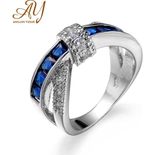 Anillos Yuzuk Vintage 925 Sterling Silver Emerald Created Sapphire Gemstone Wedding Wedding Anniversary Fine Jewelry