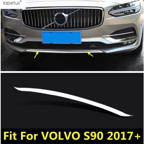Car Exterior Front Bottom Bumper Racing Grill Molding Garnish Decor Strips Cover Trim Accessories For VOLVO S90 2017 2018 2019