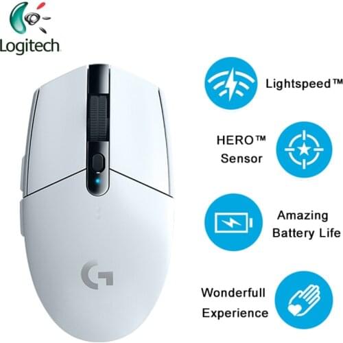 2018 Newest Logitech G304 LIGHTSPEED Wireless Mouse Gaming Mouse with HERO Sensor 12000dpi 400ips AA Battery for Windows Mac