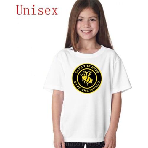 Save the bees save the world childrens clothes kids clothing shirts for teenage girls kids tshirts boys shorts popular hot sale