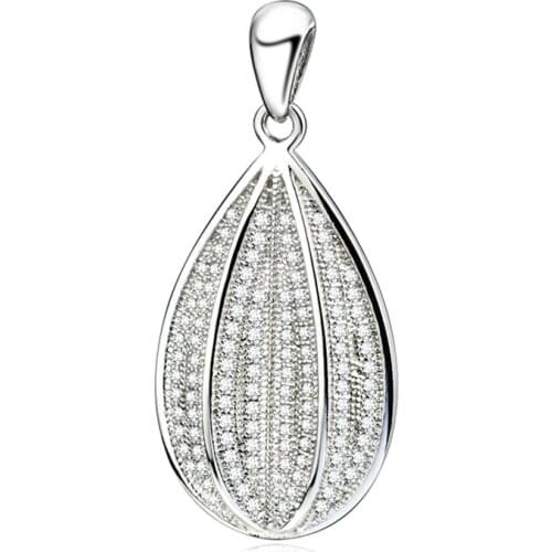 GND0811 New 925 Sterling Silver Lovely Sweet Crystal CZ Shiny Necklaces Pendants , Fashion Jewelry Gift For Women