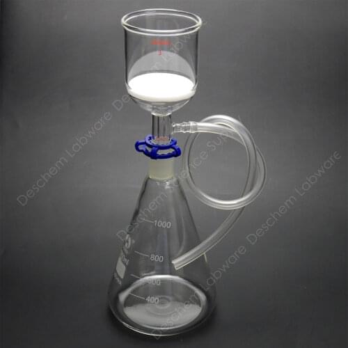 1000ml,Lab Suction Filtration Device,200ml Buchner Funnel,1Lit Erlenmeyer Flask