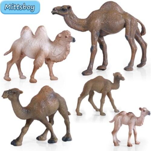 Microscape Simulation Wild Animals Model Toys Set Great Deserts Camel Action Figure Cognition Educational Toy for Children Gifts
