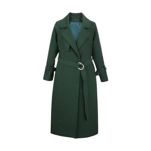 New 2020 Fashion Atumn Women trench Coat Plus Size 4XL Long Turn down Collar Female Windbreaker Outwear Hot Tops LX1336