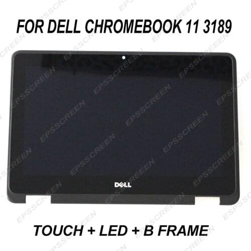 Educational notebook panel for Dell Chromebook 11 3189 11.6" Lcd Touch Screen + Bezel Assembly KG3NX digitizer display