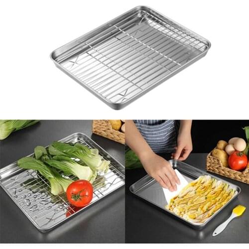 Toaster Oven Tray and Rack Set, with Cooling Rack,Dishwasher Safe