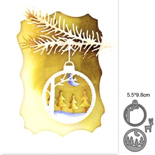 Christmas Deer Ornament New 2021 Metal Cutting Dies for Scrapbook Paper and Card Making Decorative Embossing Die Cut Craft dies