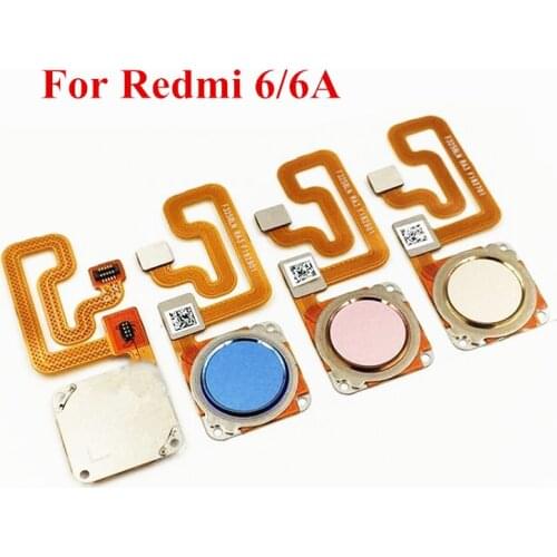 Fingerprint Sensor Scanner Home Button Touch ID Sensor Return Key Flex Cable Repair Parts for Xiaomi Redmi 6/6A