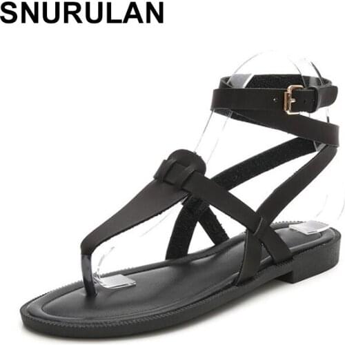 SNURULAN 2019 New Women Sandals Large Roman Sandals For Women; Summer footwear; womens shoes for the beach; summer flat shoes