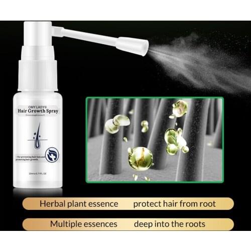 20ml Hair Growth Serum Spray Fast Growing Anti-Hair Loss Essential Oil Hair Care Fluid Spray