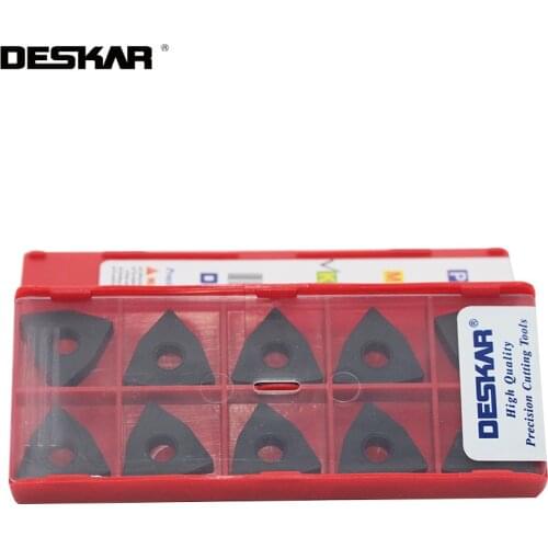 10PCS DESKAR WNMA080404 WNMA080408 WNMA080412 LF3018 turning tools CNC Carbide Inserts lathe cutting tools For Cast iron