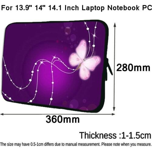 Woman Casual Sleeve 13.9 14.1 Inch Laptop Chromebook Case Universal Neoprene 14 Inch Ultrabook Laptop PC Computer Notebook Bag