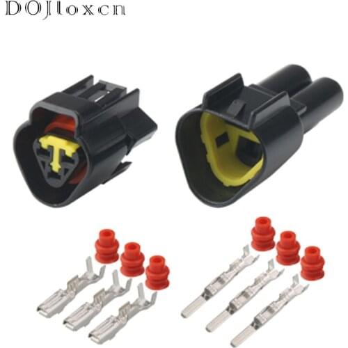 1/5/10/20 Sets Furukawa 3 Pin Way Black Male Female Waterproof Auto Electrical Wire Connector Plug FW-C-3M-B FW-C-3F-B