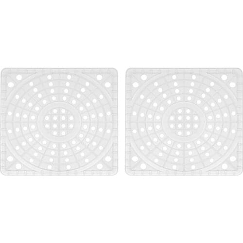 2Pcs Adjustable Kitchen Sink Dish Drying Mat Soft Plastic Sink Protector Sink Protector 29X29CM