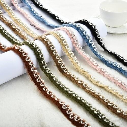 5 yards Small Petals Embossed Pearls Beading Ribbon Diy Shoes Hat Dress Cuff Decoration Trims Hairwear Sewing Accessories
