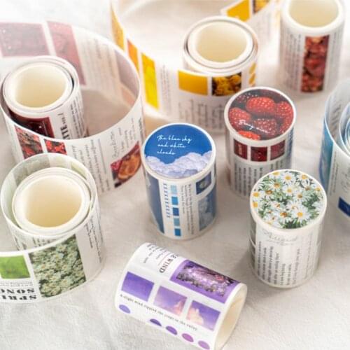 6cm*300cm Fresh Journal DIY Decoration Tape Stickers Diary Masking Collage Scrapbook Material Paper Stationery Gift Wrapping
