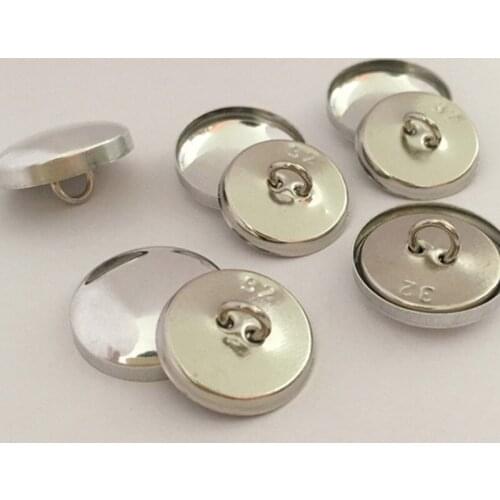 900PCS/LOT) 20MM 32L Aluminum Silver Metal Blazer/Coat Buttons Shank On Back