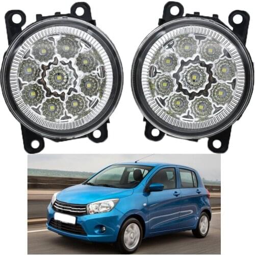 2 Pieces Car Front Fog Light DRL LED Fog Lamp 12V For Suzuki Celerio 2015-2019 2020 - Celerio X 2017 foglights foglamps