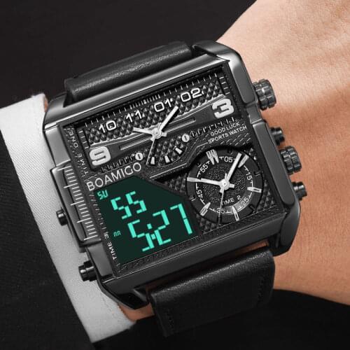 Men's Watch With Leather Strap Boamigo China